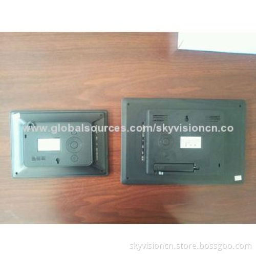 7-inch Leather digital photo frame with front button, supports 1080px and easy to fix on all display